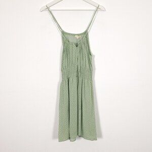 LA Hearts Green Floral Mini Dress